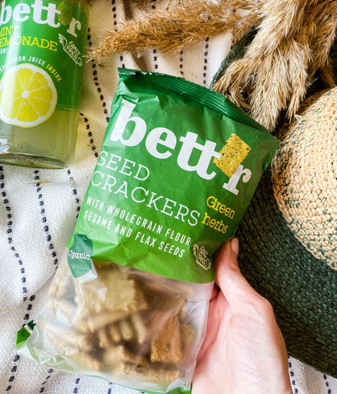 Био крекери със семена Зелени билки