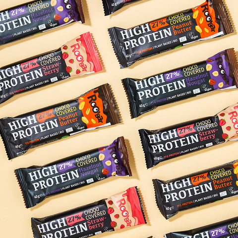 Roobar High-Protein Chocolate Bar Примерна опаковка (15 блокчета)