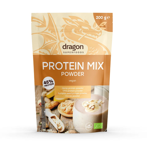 Organic Protein Mix Powder, 200 g, Dragon Superfoods