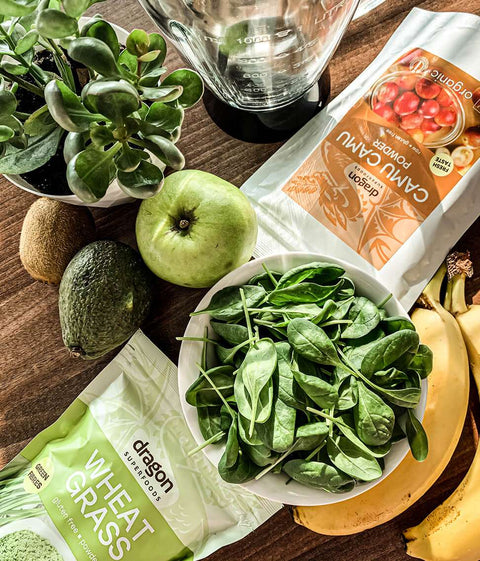 Био пшенична трева на прах