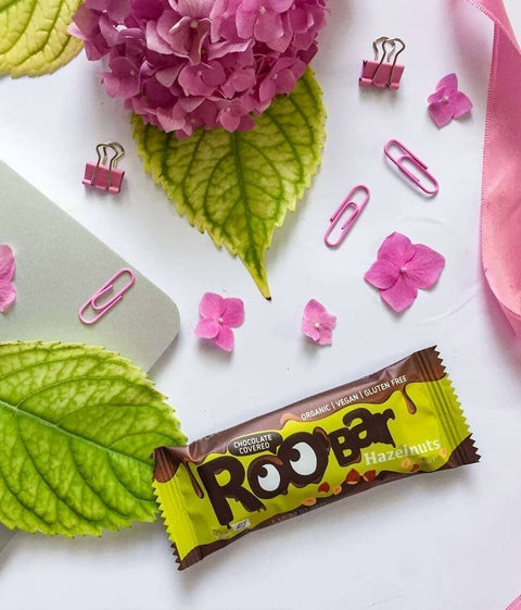 Organic hazelnut chocolate bar, Roo'bar