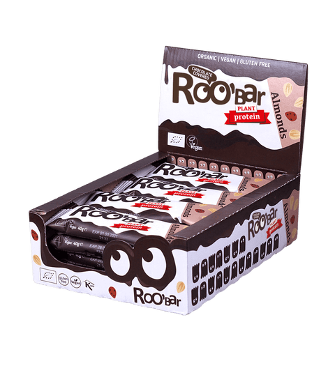 БИО бадемово протеиново блокче, покрито с шоколад