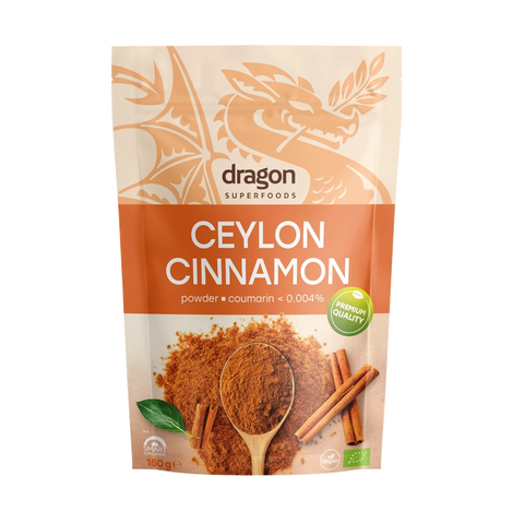 Organic Ceylon Cinnamon Powder, 150 g, Dragon Superfoods