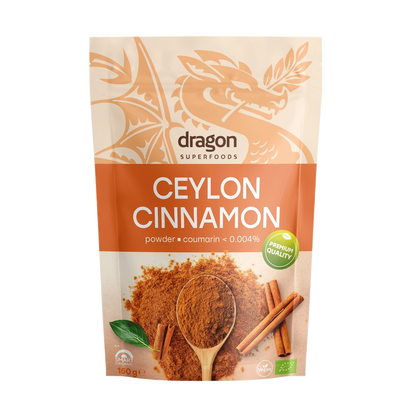 Organic Ceylon Cinnamon Powder, 150 g, Dragon Superfoods