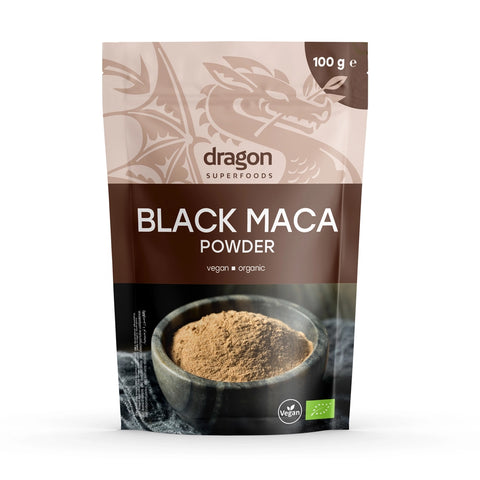 Organic Black Maca Powder, 100g, Dragon Superfoods