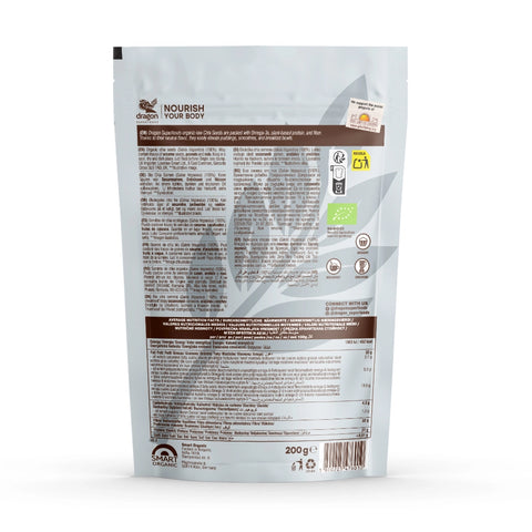 Organic Chia Seeds, 200 g, Dragon Superfoods