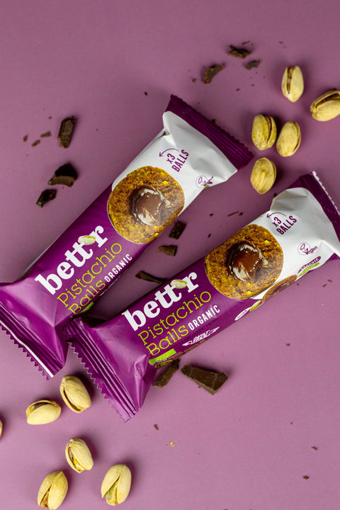 БИО плодови топчета с пълнеж от шамфъстък