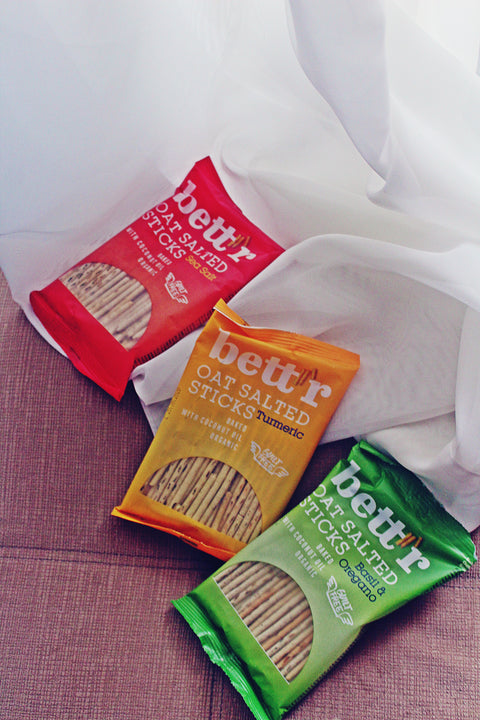 Био Bett’r Овесени пръчици със сол – Кутия за микс от 3 вкуса