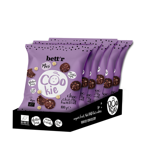 Био мини бисквитки Чок чип и лешник