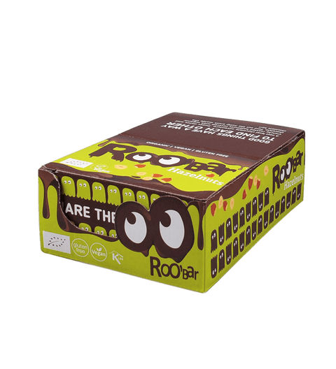 Organic hazelnut chocolate bar, Roo'bar