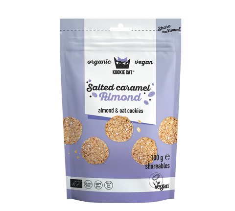 Био мини бисквитки за споделяне, солен карамел и бадем