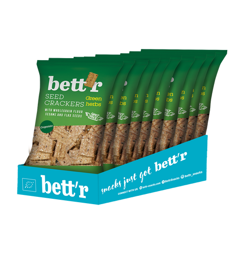 Био крекери със семена Зелени билки